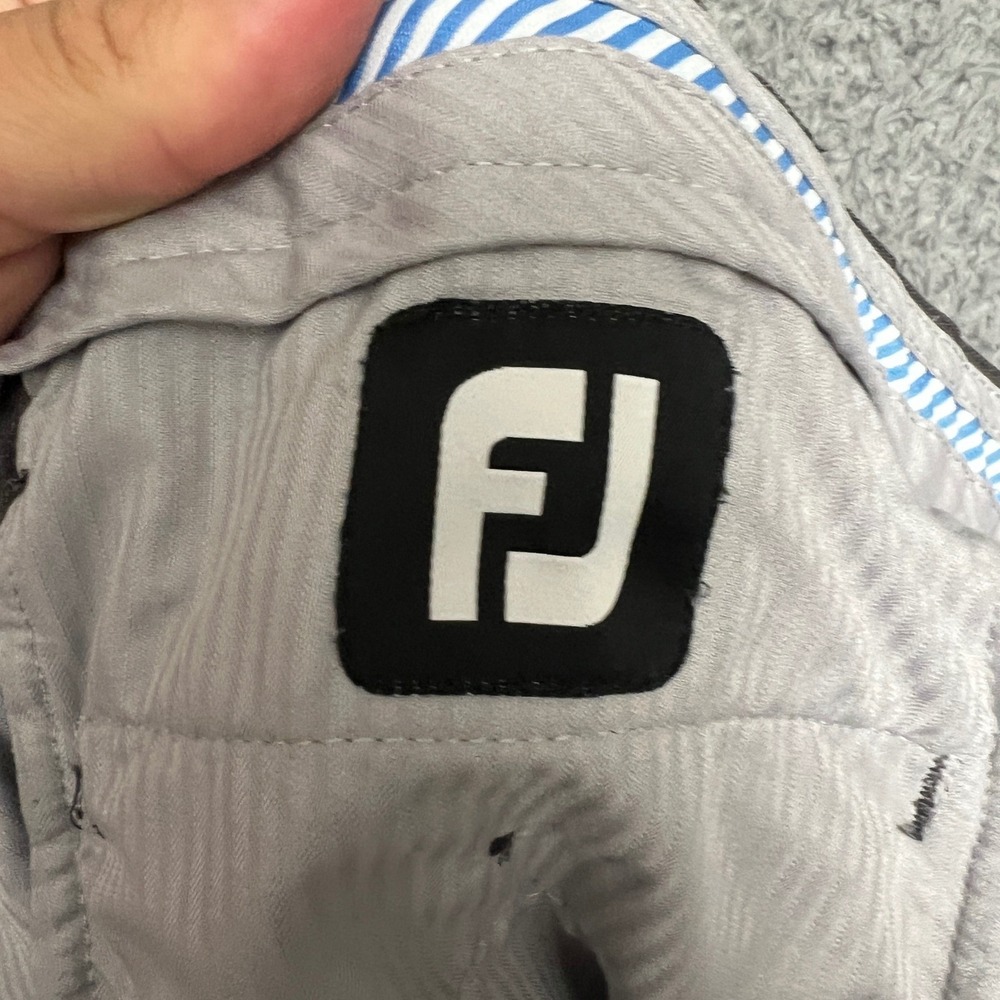 FootJoy Golf Pants Mens 38x30 Gray Excellent Performance Flat Front Chino - Picture 11 of 12